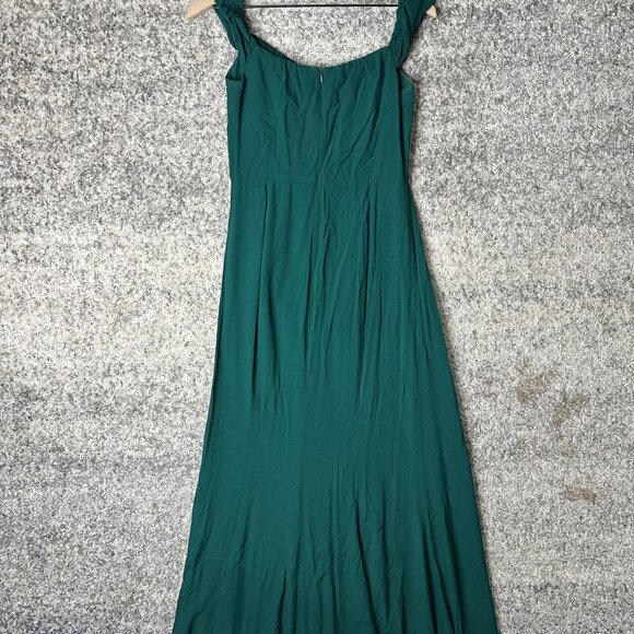 Reformation Dress Womens 6 Green Sweetheart Maxi Ruffle Strap Formal Gown - Picture 8 of 8